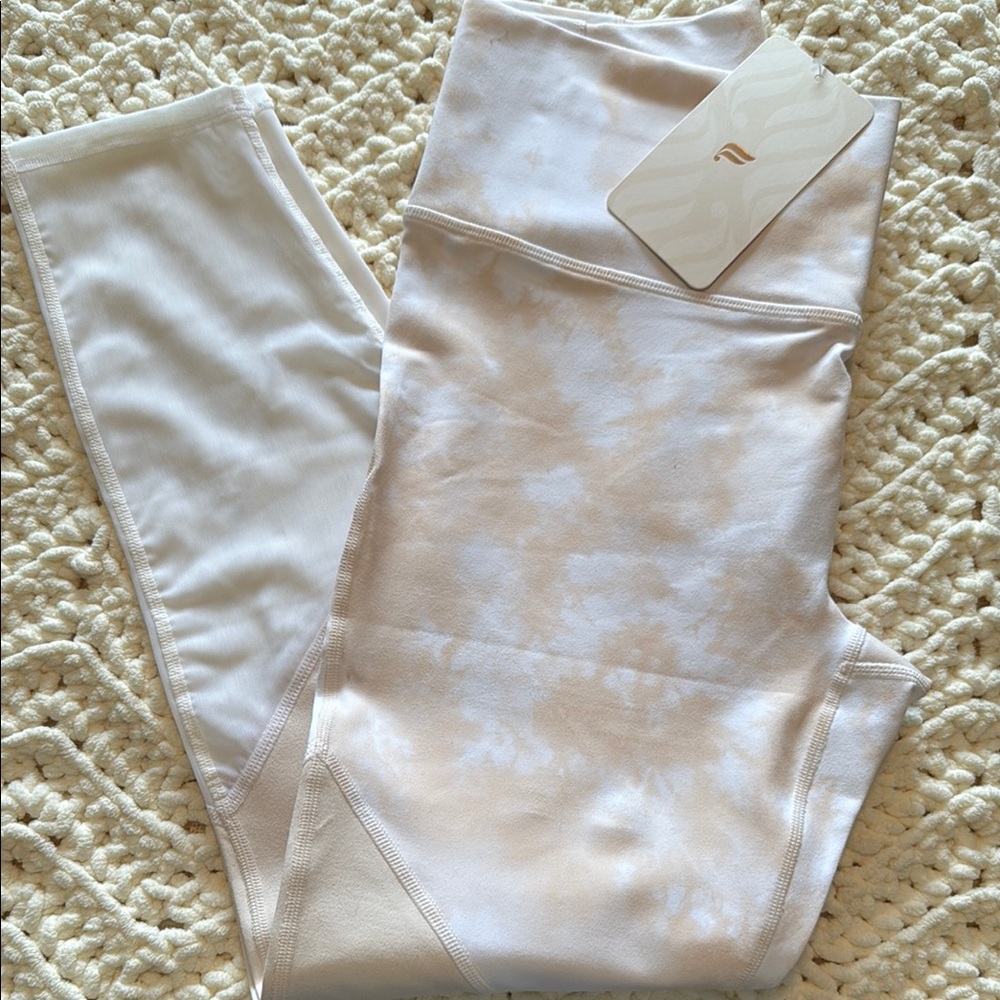 Fabletics Cream High-Waisted Leggings